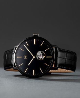 Men's Legacy Slim Automatic Black Leather Watch 42mm