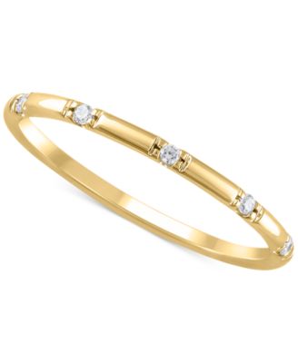 Macy's - IGI Certified Diamond Narrow Band (1/20 ct. t.w.) in 14k Gold