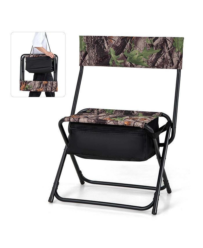 Costway Folding Hunting Chair Foldable Portable Fishing Stool with