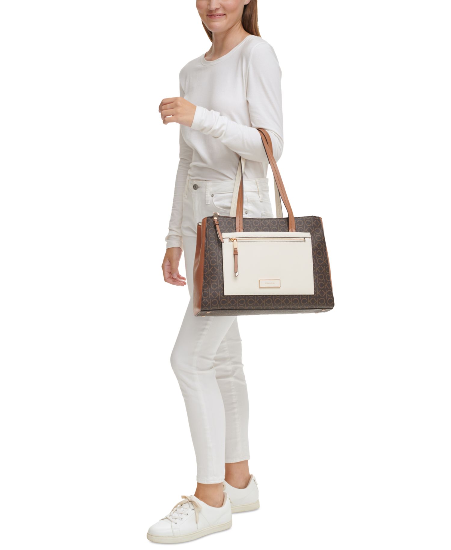 Hadley Signature Colorblocked Triple Compartment Tote