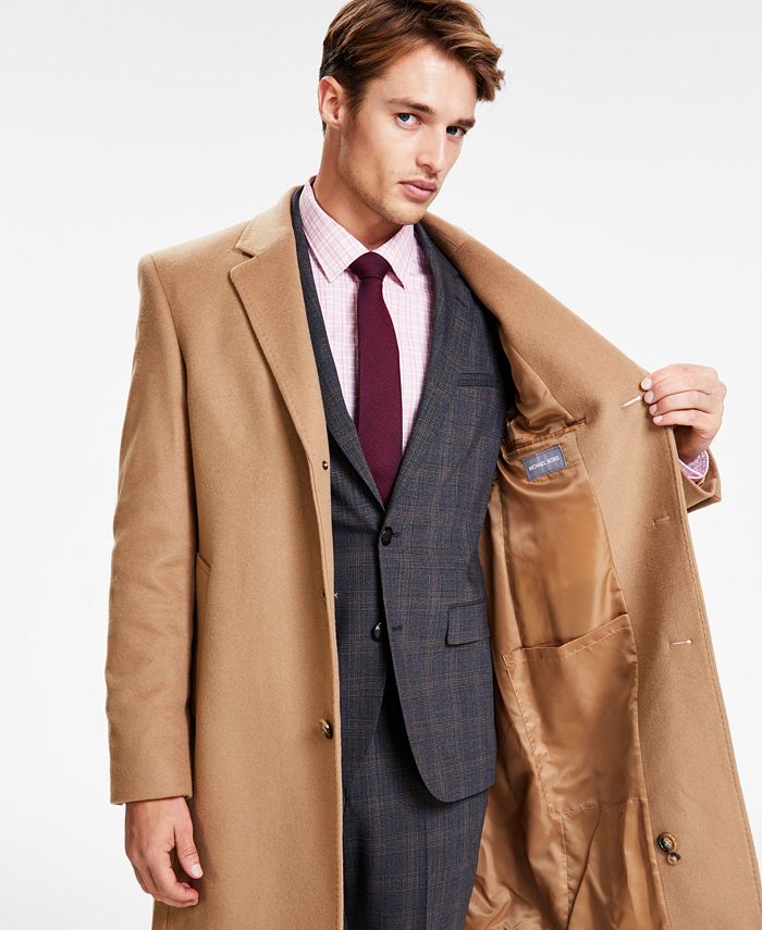 Michael Kors Men's Classic Fit Luxury Wool Cashmere Blend Overcoats ...
