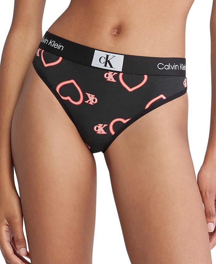 Calvin Klein Women's 1996 Cotton Valentines Modern Thong Underwear QF7479 -  Macy's