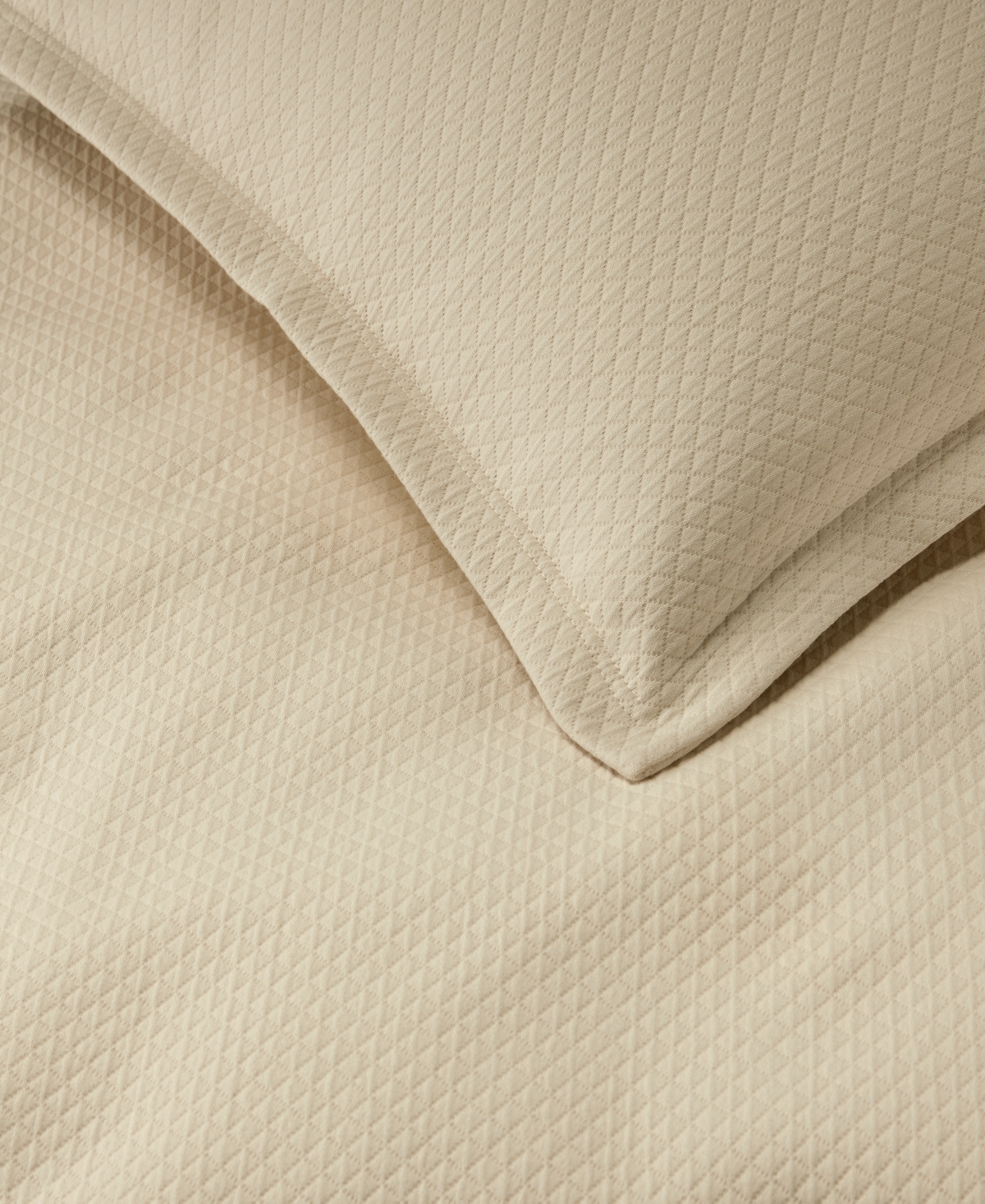 Sferra Rombo Cotton Coverlet, Full/queen In Sand