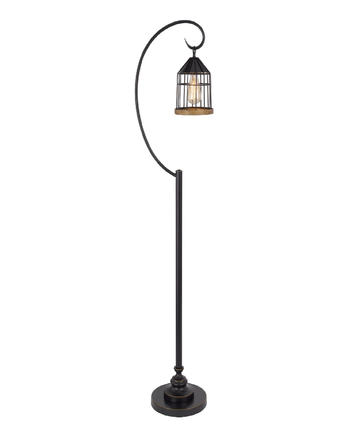 Shop Cal Lighting 63" Height Metal Floor Lamp In Dark Bronze