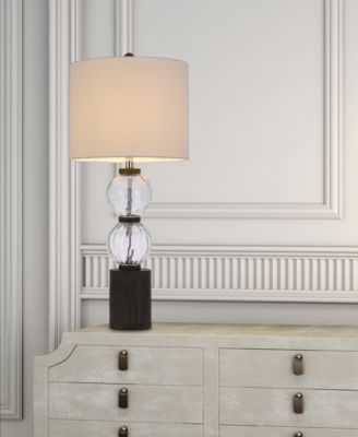 34.5" Height Glass and Resin Lamp Set
