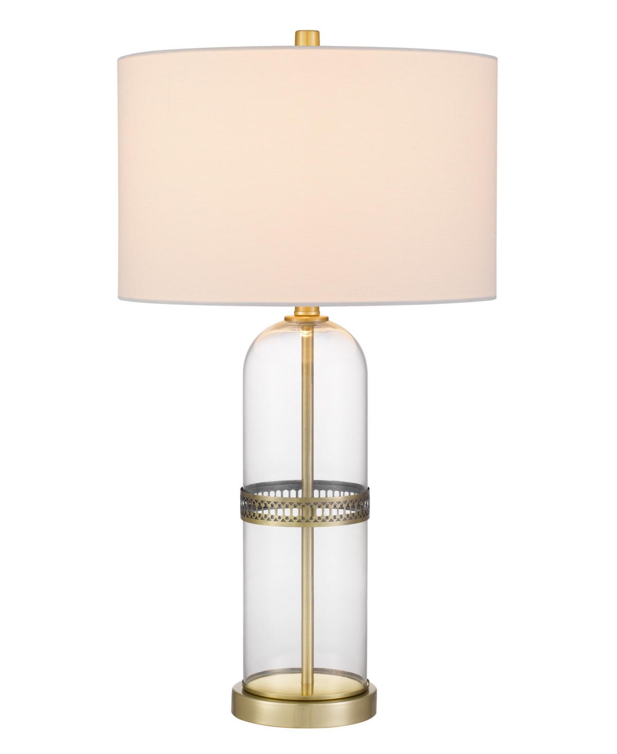 Cal Lighting Lenoir 28" Height Glass Table Lamp Set In Antique Brass,glass