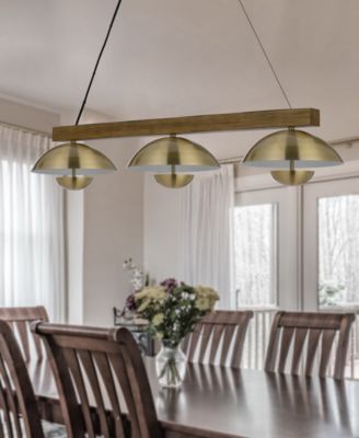 Lakeland 8.75" Height Metal and Wood Island Chandelier