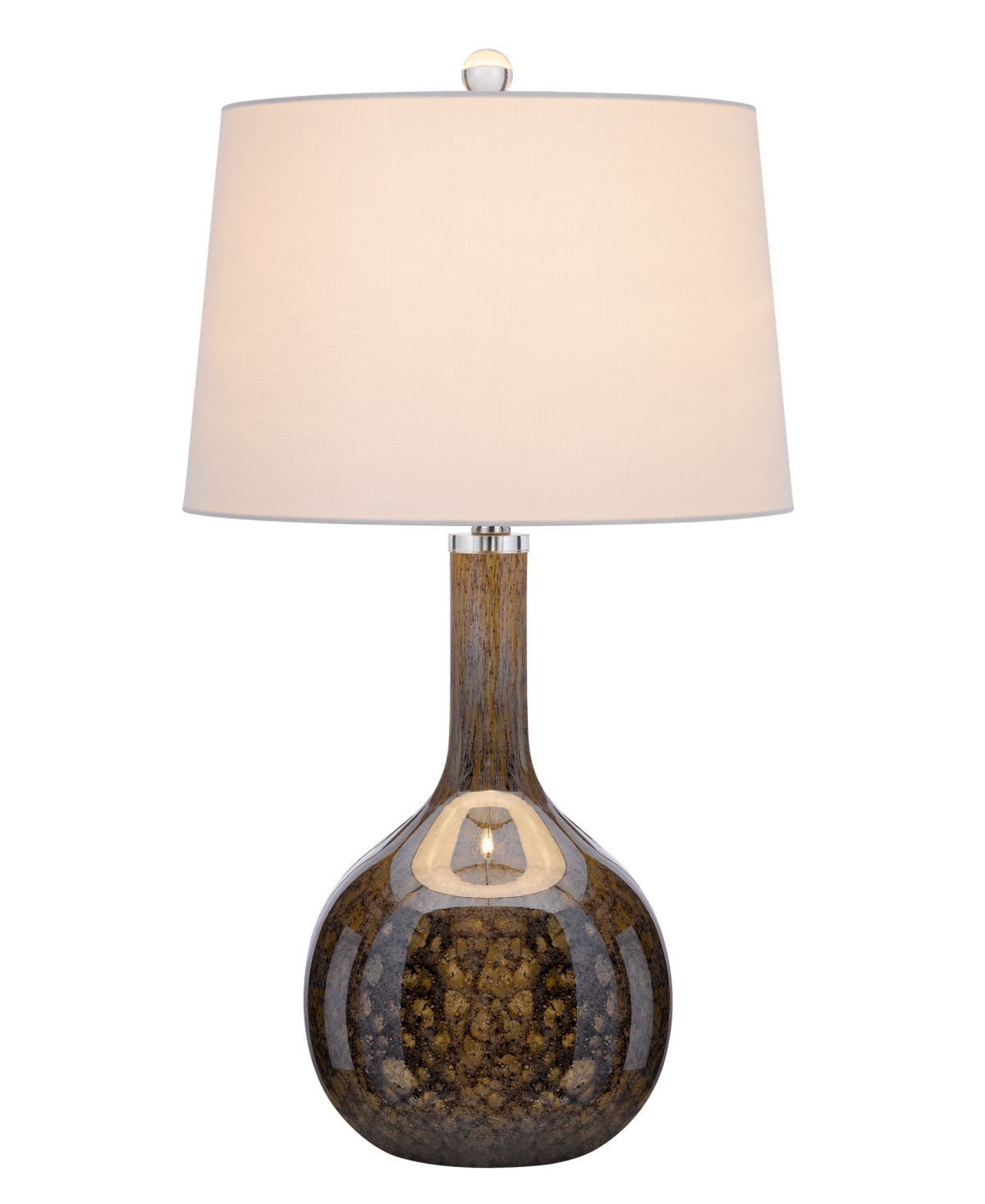 Shop Cal Lighting Nivala 29" Height Glass Table Lamp Set In Antique Gold Luster
