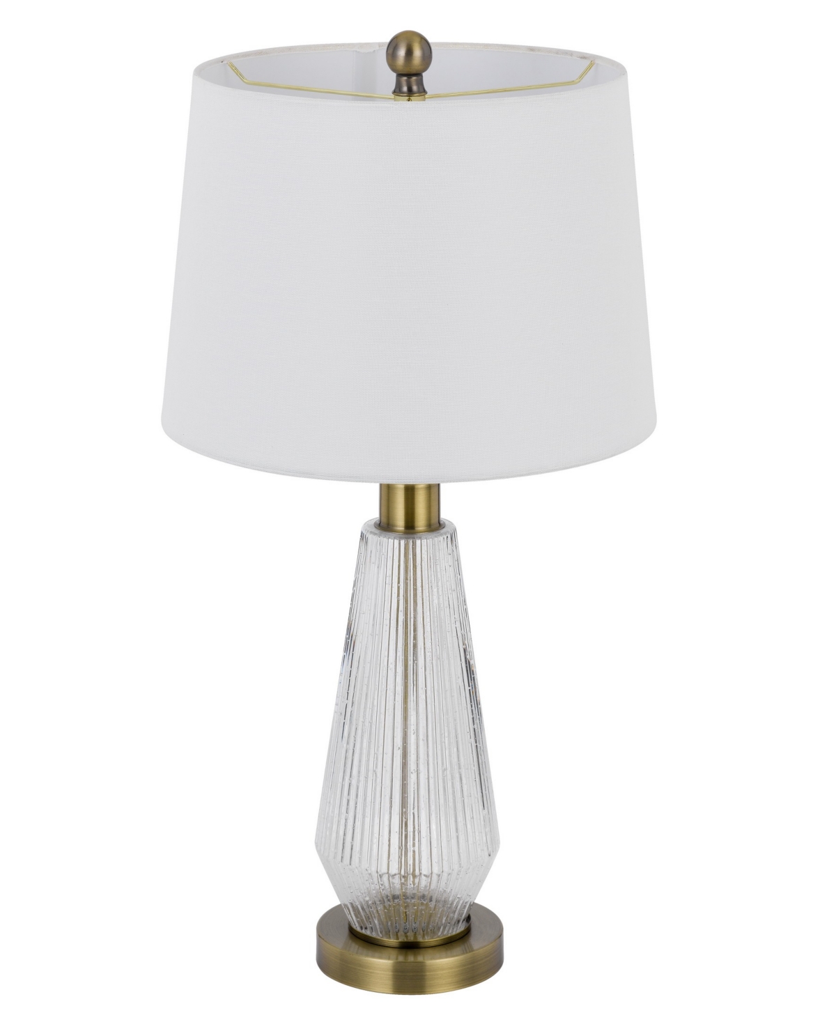 Cal Lighting Belville 26.5" Height Table Lamp Set In Antique Brass,glass