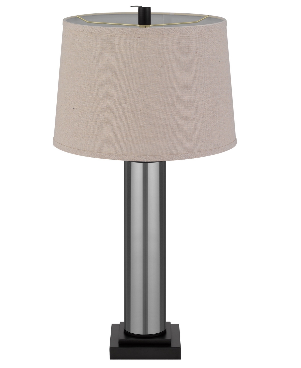 Shop Cal Lighting Garner 29" Height Glass And Metal Table Lamp Set In Black