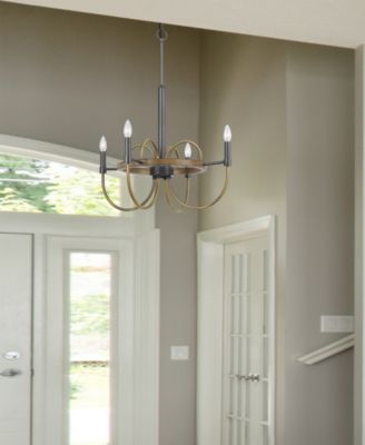 Seagrove 4 Light 29" Height Metal Chandelier