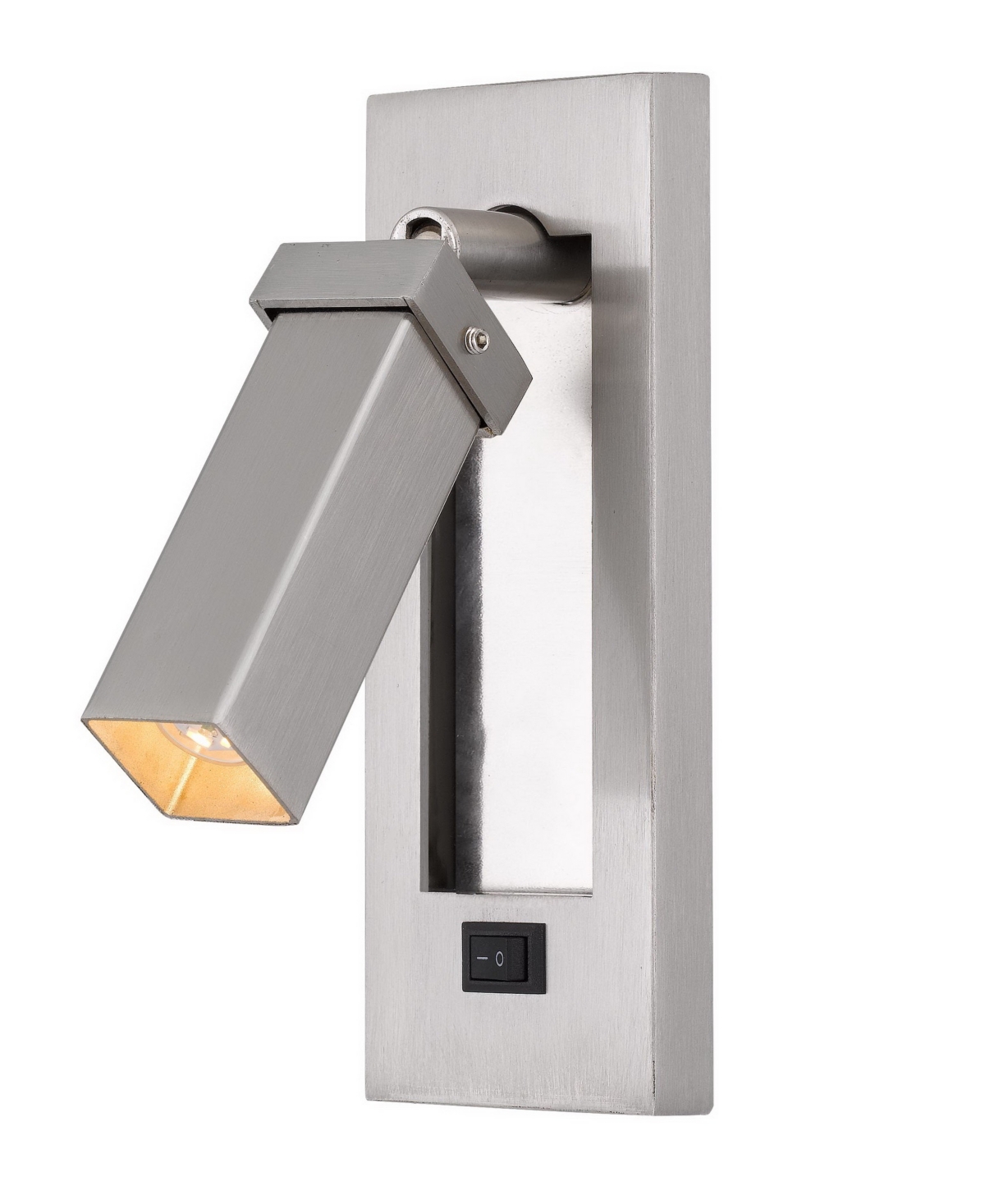 Cal Lighting 6" Height Metal Wall Lamp In Brushed Steel