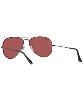 Unisex Aviator Large Metal Polarized Sunglasses, Polar RB3025