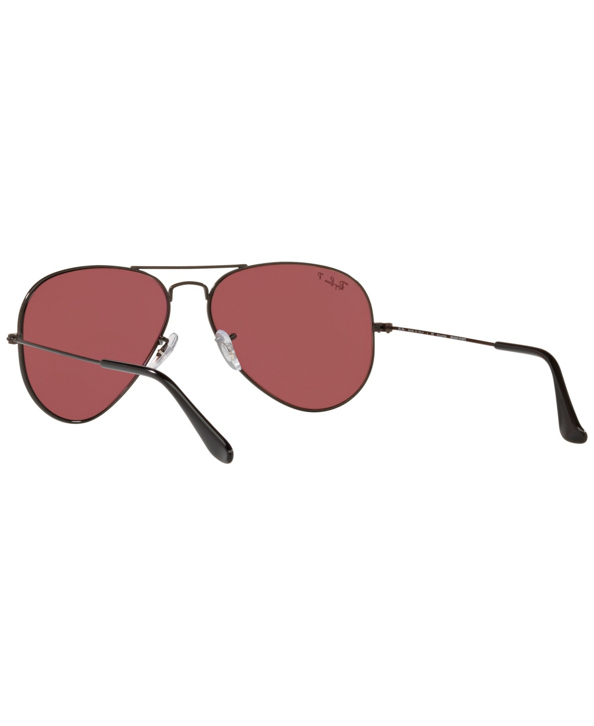 Ray Ban Unisex Aviator Large Metal Polarized Sunglasses, Polar Rb3025 In Black