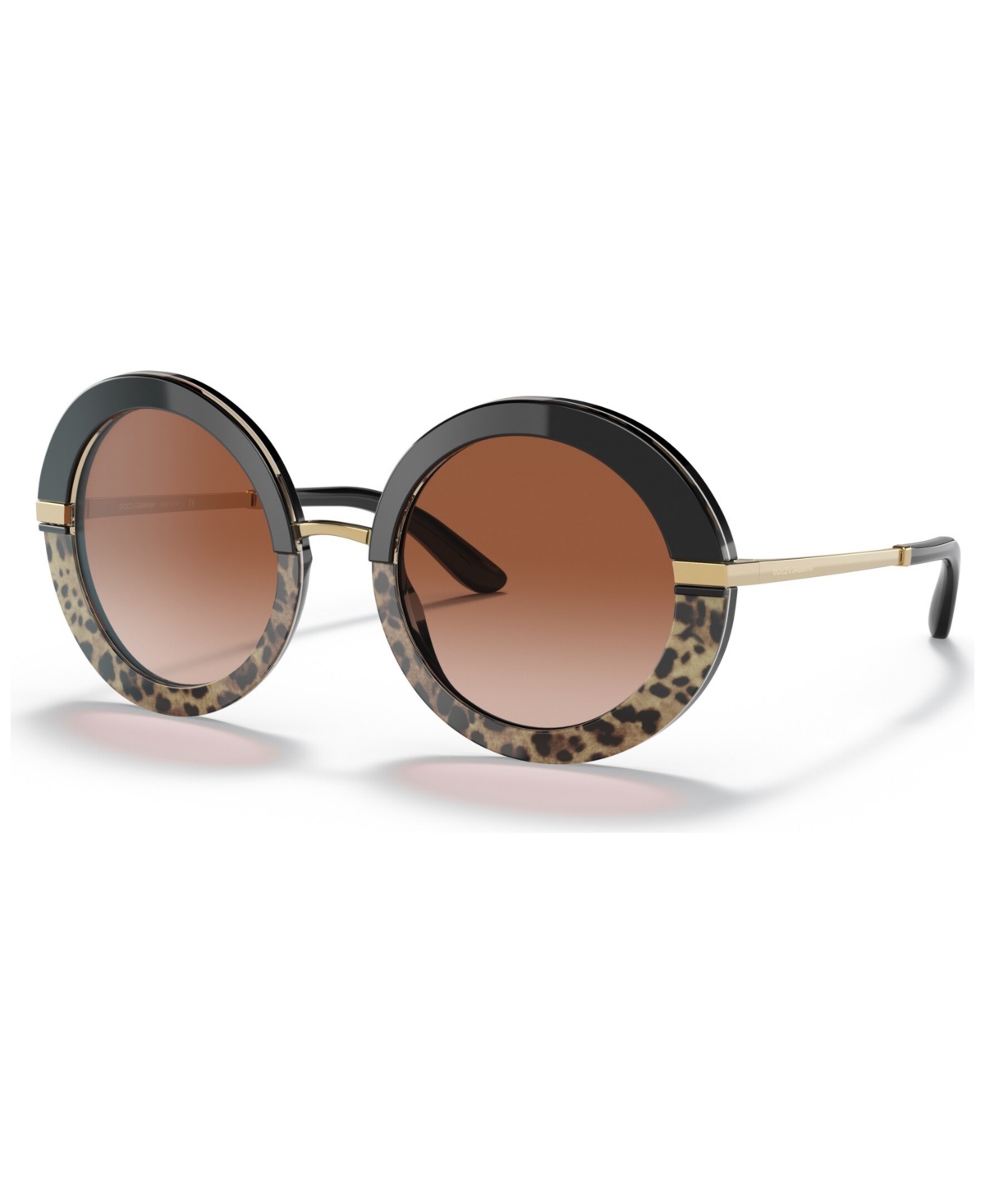 Dolce & Gabbana Women's Sunglasses, Gradient Dg4393 In Black,leo Print