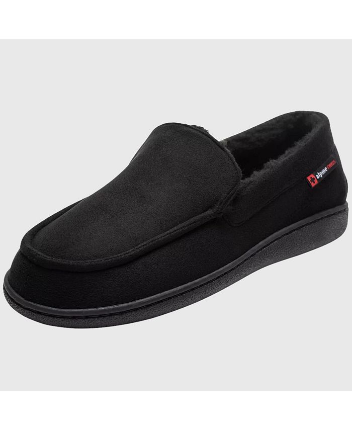 Alpine Swiss Oslo Mens Moccasin Slippers Warm Shearling