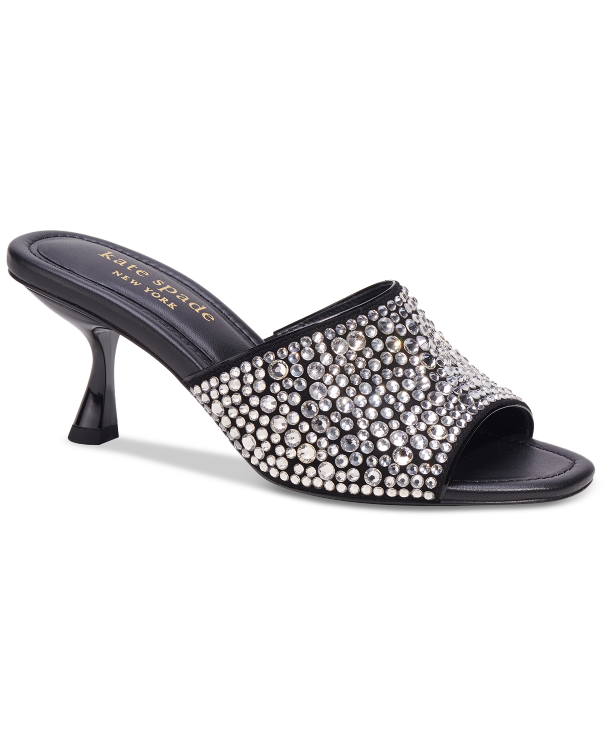 Shop Kate Spade Women's Malibu Crystal Dress Sandals In Black,clear