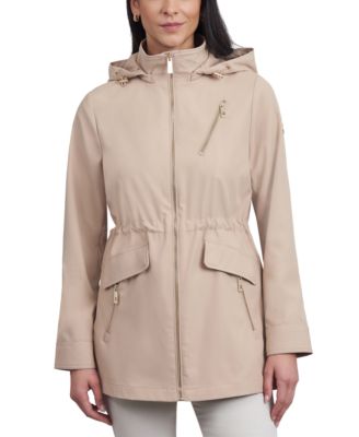 MICHAEL Michael Kors Women s Hooded Water Resistant Anorak Coat Macy s