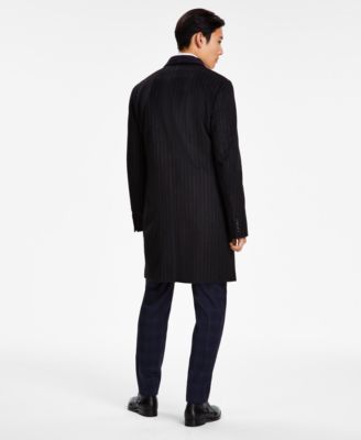 Men's Addison Wool-Blend Trim Fit Overcoat