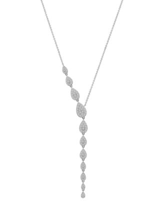 Wrapped in Love Diamond Asymmetric Lariat Necklace 1 ct tw in 14k Gold or 14k White Gold 15 2 extender Created for Macys - White Gold 4575$