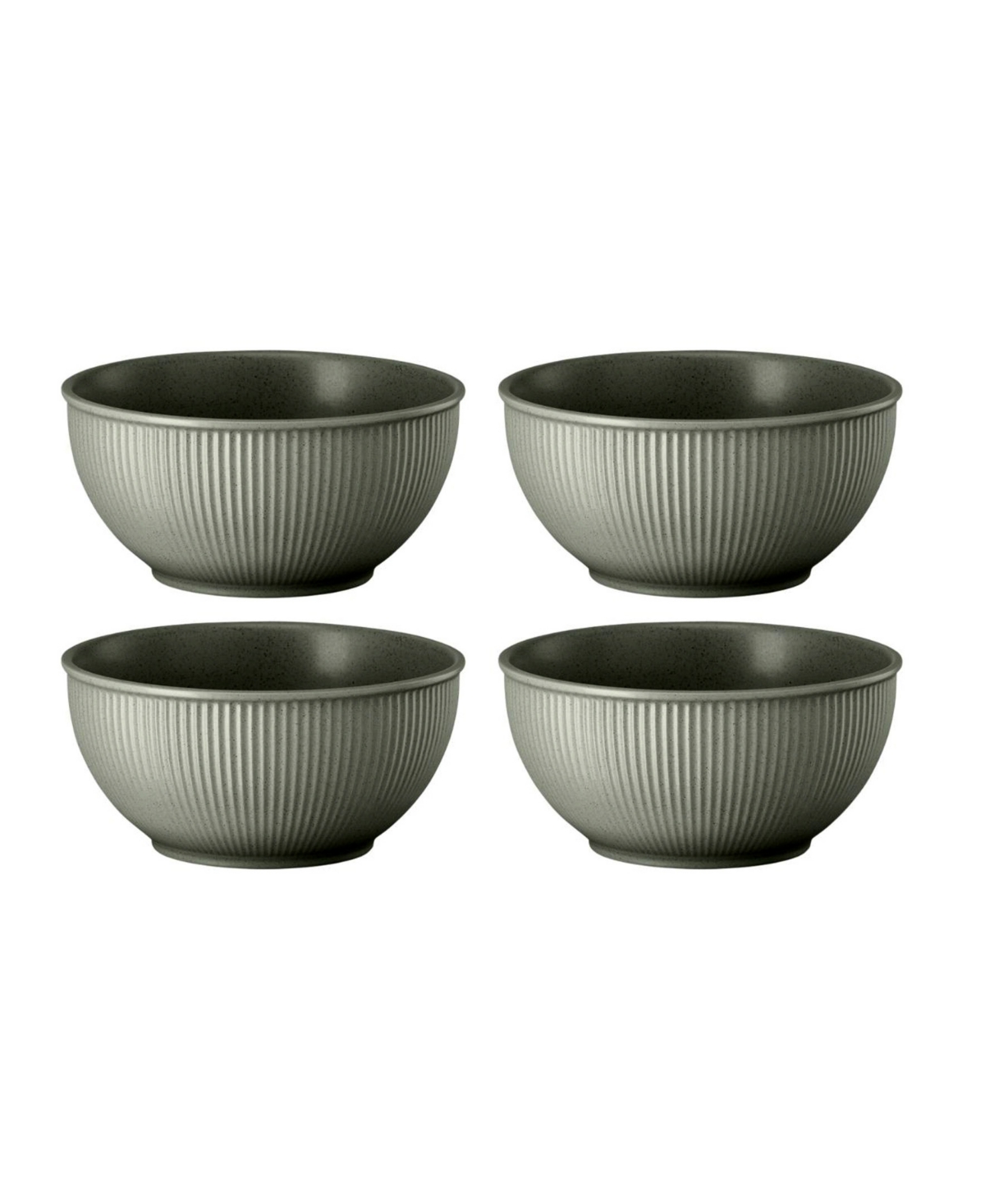 Clay Set of 4 Cereal Bowls, Service for 4 - Gray