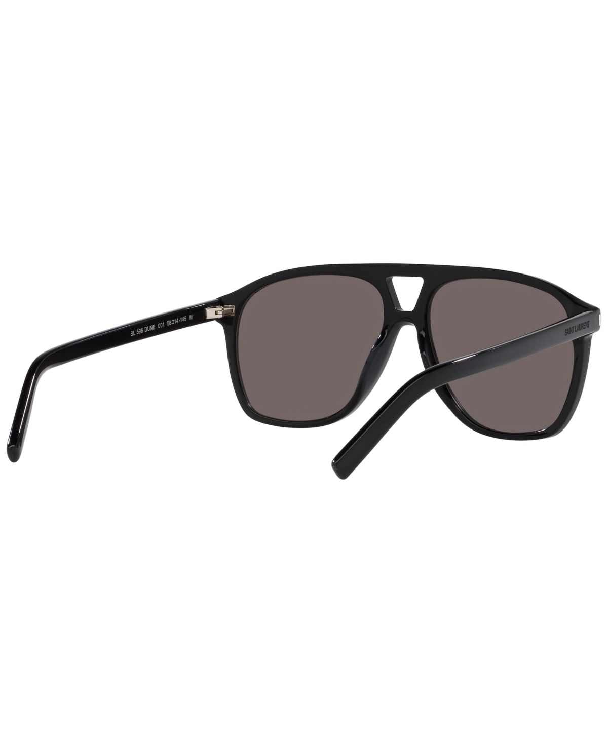 Saint Laurent Womens Black Ys000473 Sl 596 Dune Rectangle-frame Acetate Sunglasses In Black