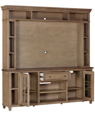 84" Dawnwood 2PC  TV Console Set (84" Console and Hutch)