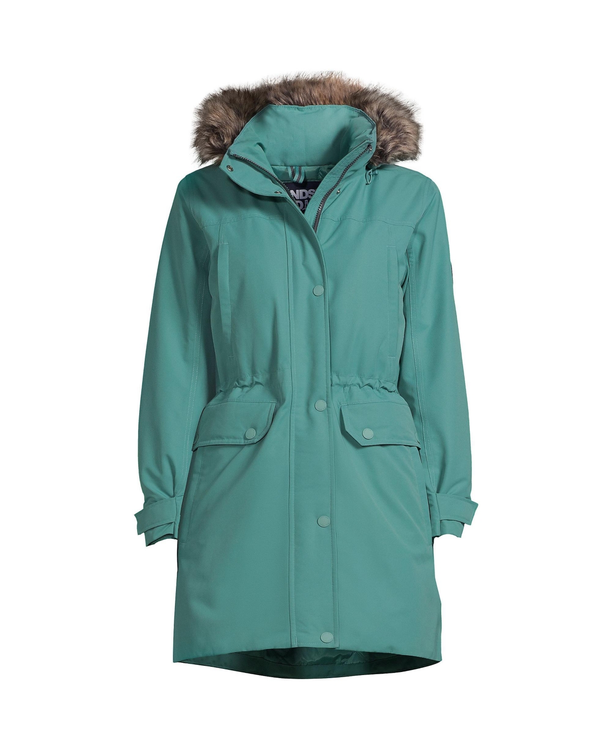 Lands' End Women's Petite Expedition Down Waterproof Winter Parka In Teal Shadow