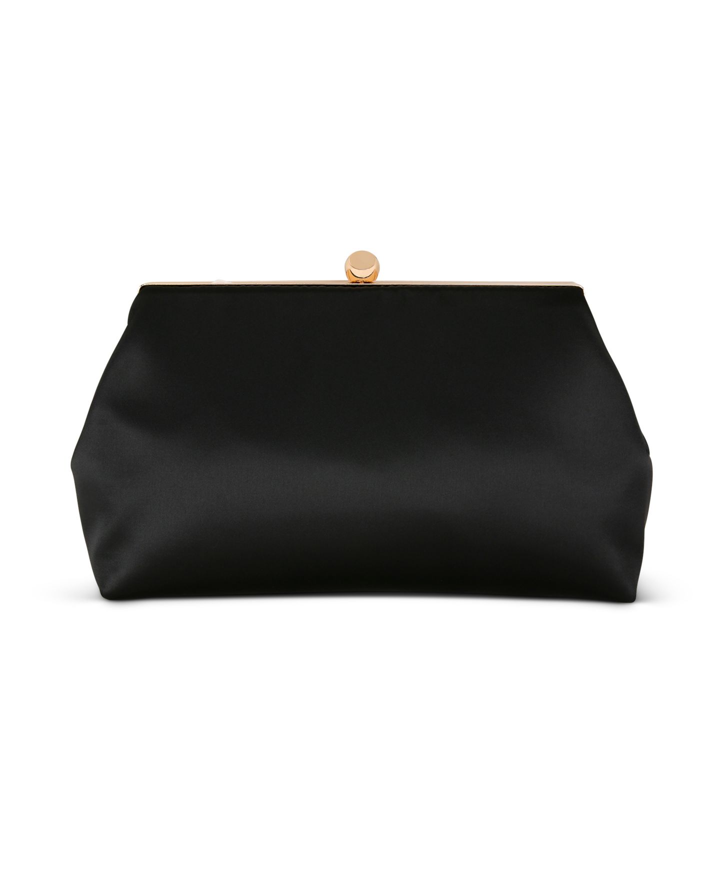 Женский клатч Jewel Badgley Mischka Camilla Satin Pouch Clutch, цвет: Чёрный — фото 1