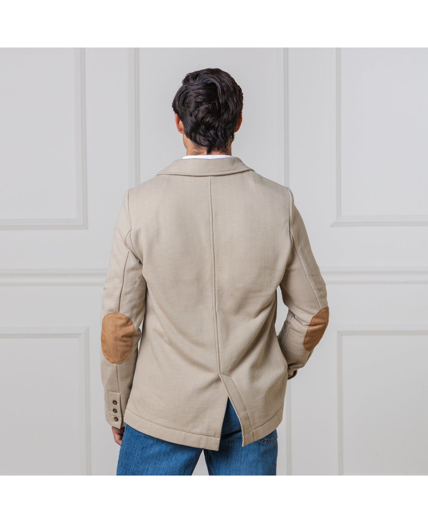 Men's Hope and Henry Fleece Blazer with Elbow Patches