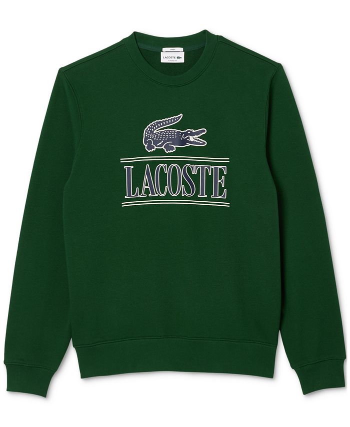 Lacoste Men's Classic Fit Logo Graphic Crewneck Sweatshirt - Macy's