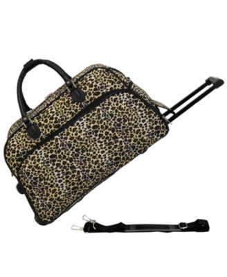 World Traveler Leopard 21-Inch Carry-On Rolling Duffel Bag - Macy's