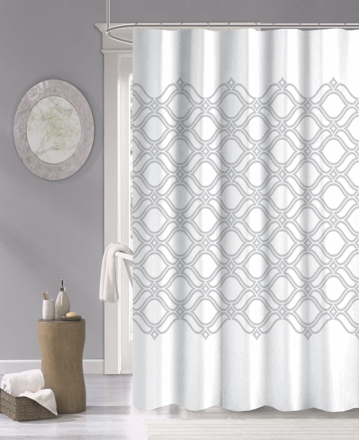Dainty Home Diamante 100% Cotton Curtain, 72