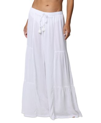 J Valdi - Women's Tiered Wide-Leg Drawstring Pants