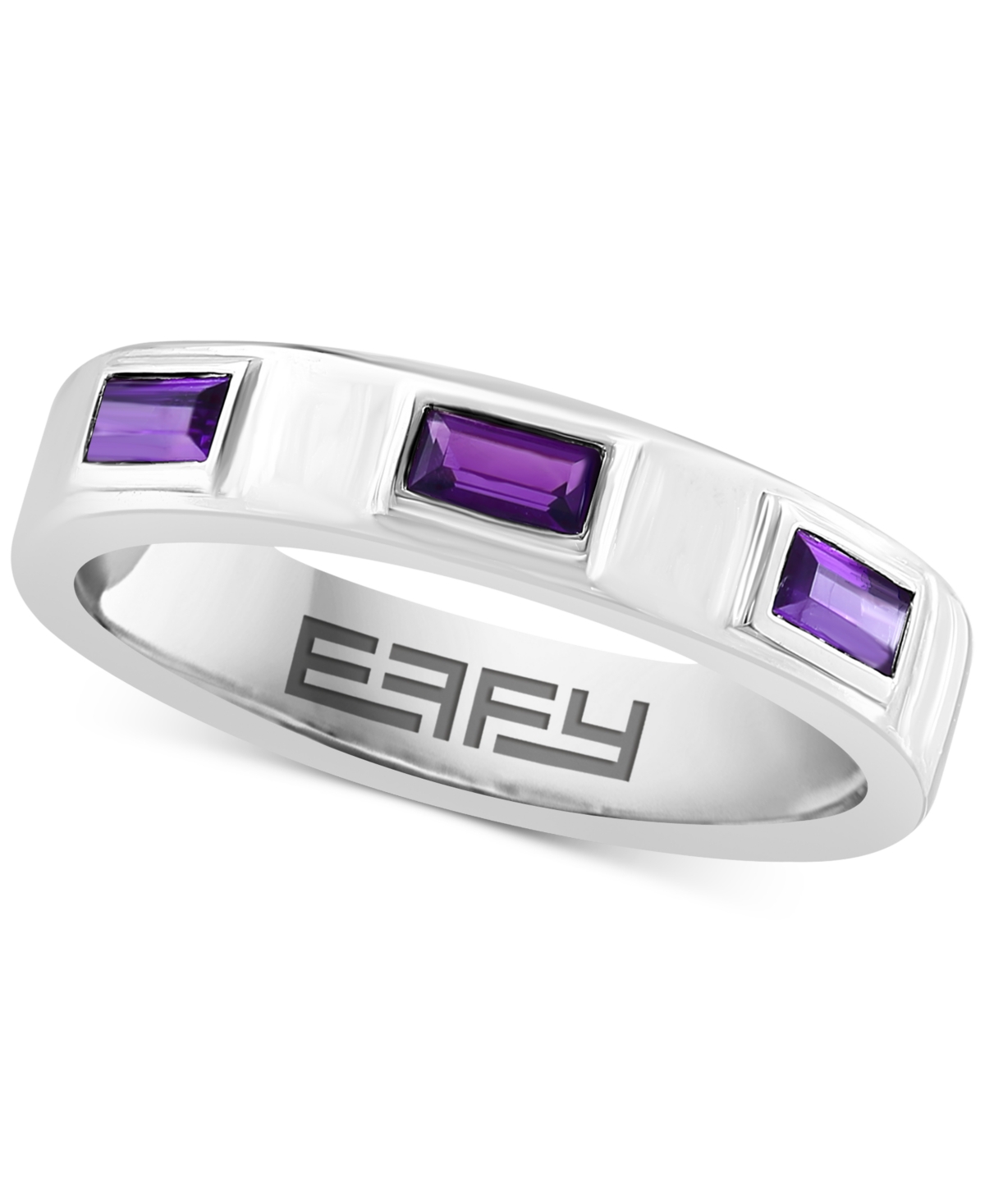 Effy Collection Effy Amethyst Emerald-cut Band (1/2 Ct. T.w) In Sterling Silver