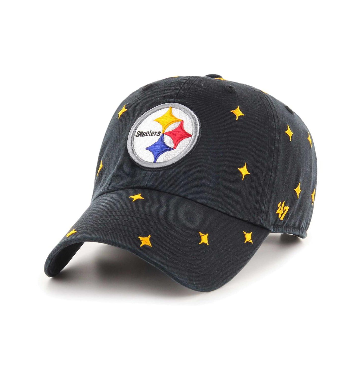 Кепка '47 Brand Black Pittsburgh Steelers Confetti Clean Up Adjustable Hat — фото 1