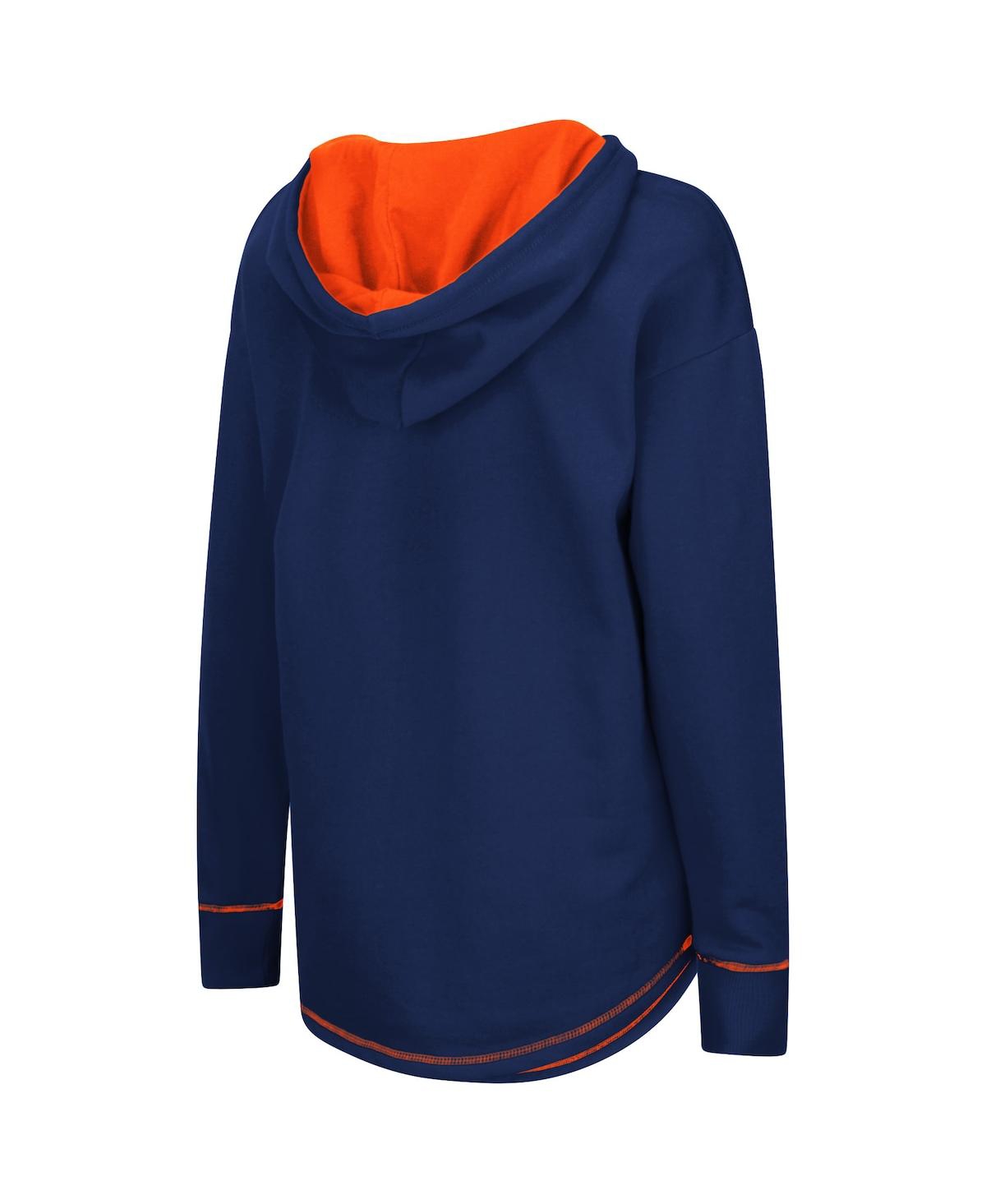 Colosseum Navy Auburn Tigers Tunic Pullover Hoodie In Navy