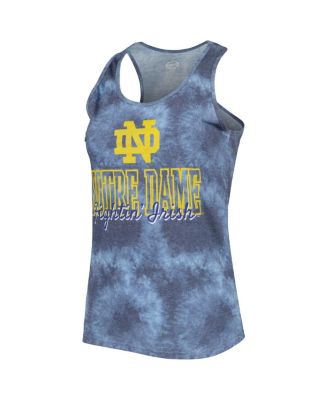 Women's Navy Notre Dame Fighting Irish Billboard Tie-Dye Tank Top and Shorts Set