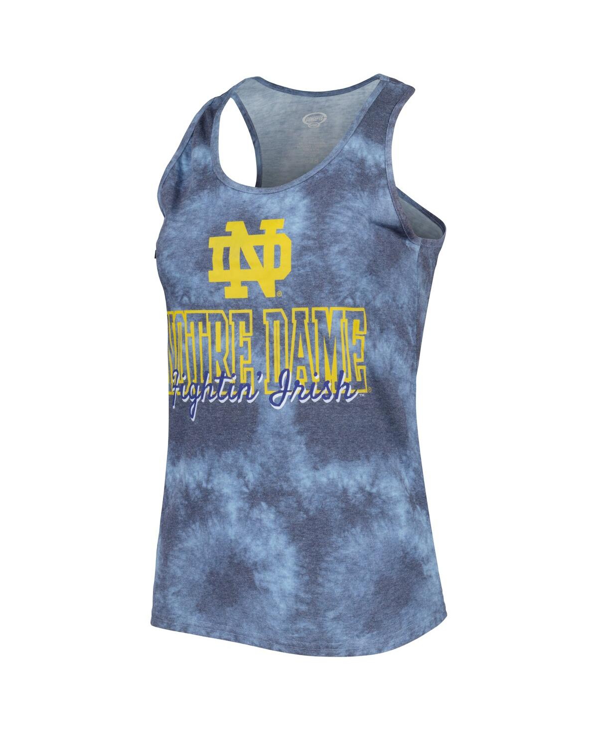 Concepts Sport Women's  Navy Notre Dame Fighting Irish Billboard Tie-dye Tank Top And Shorts Set In Navy