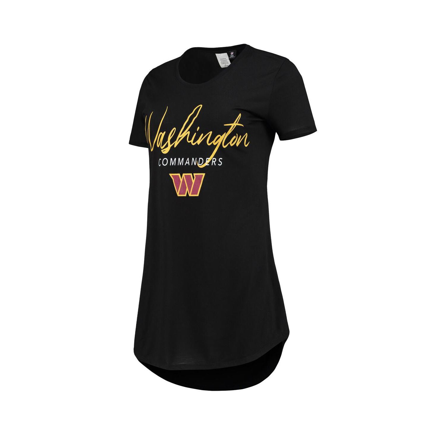 Women's Black Washington Commanders Marathon Knit Nightshirt