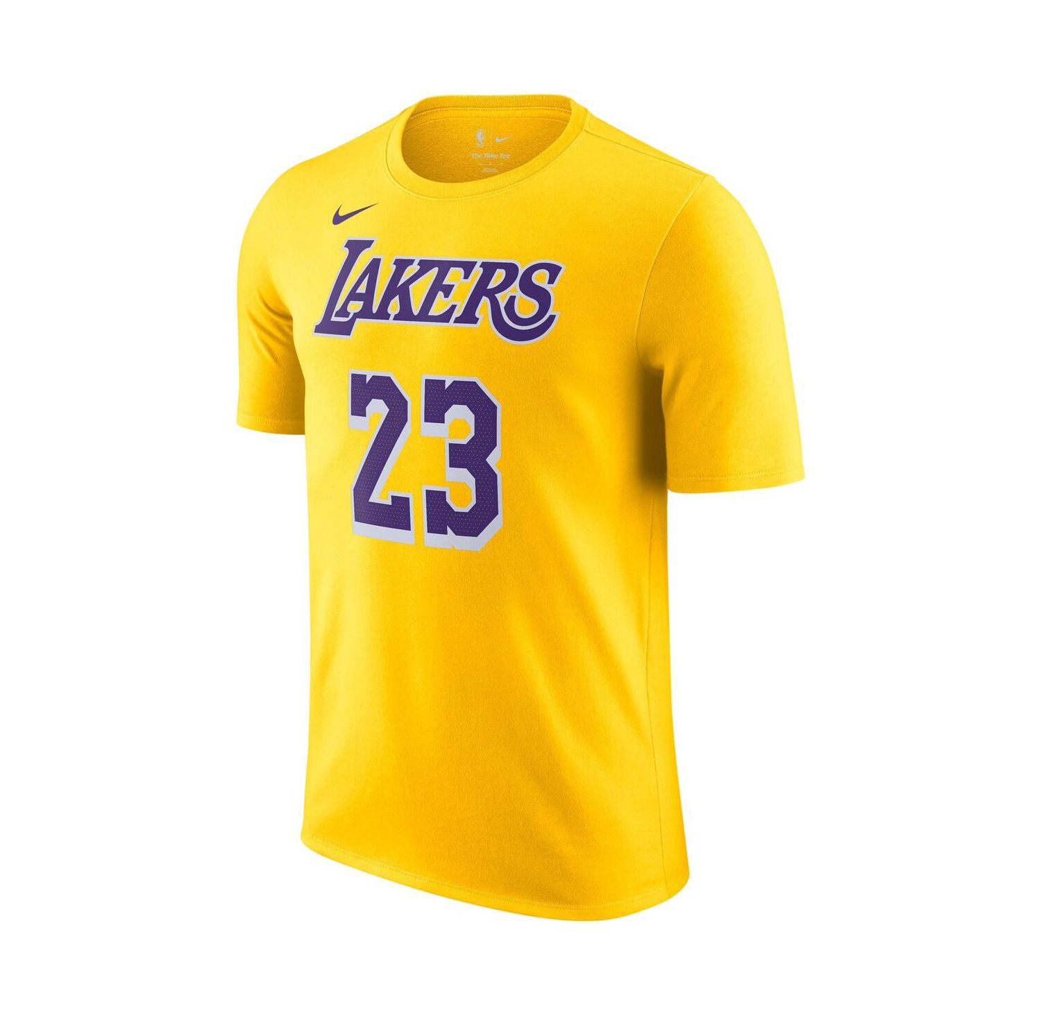 Men's LeBron James Gold Los Angeles Lakers Name and Number T-shirt