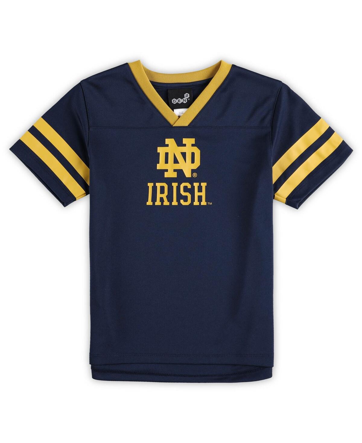 Outerstuff Preschool Boys And Girls Navy, Gold Notre Dame Fighting Irish Red Zone Jersey And Pants Set In Navy,gold