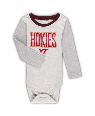 Infant Boys and Girls Heather Gray Virginia Tech Hokies Jie Jie Long Sleeve Bodysuit and Pants Set