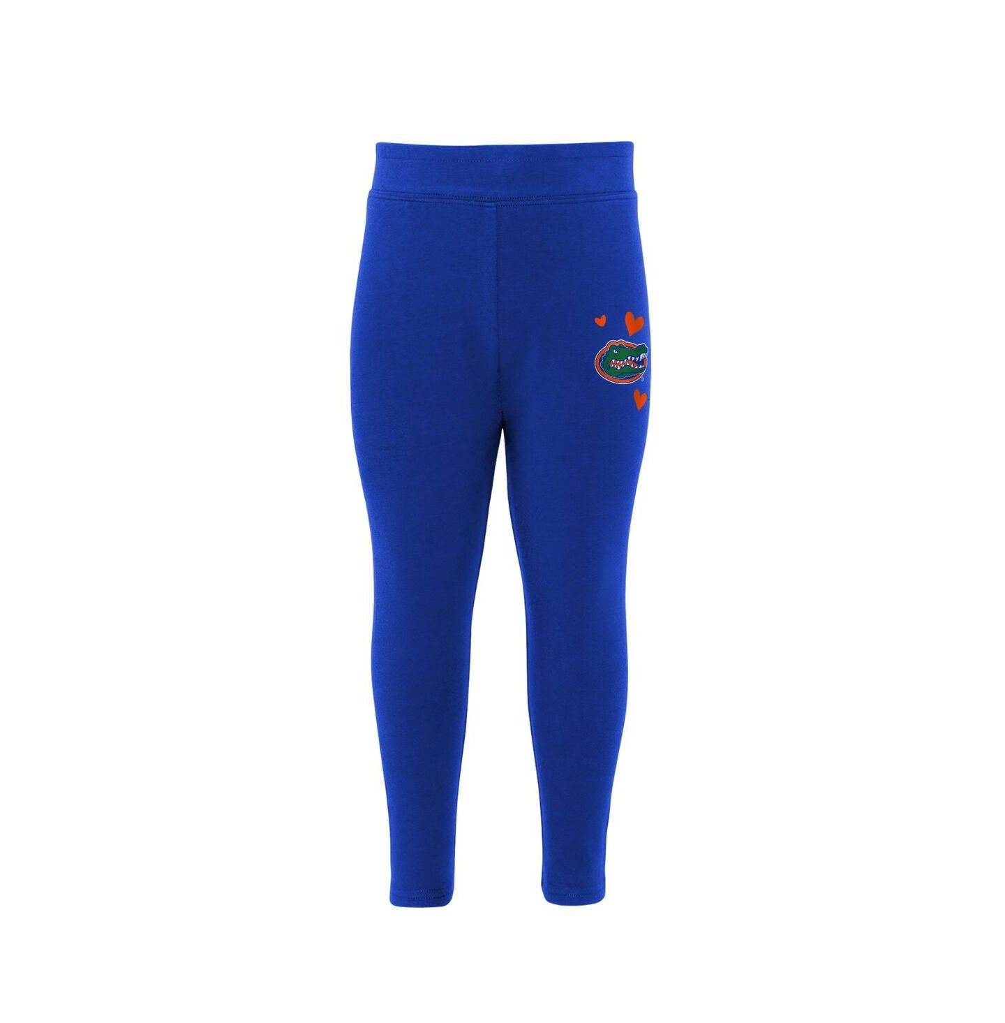 Outerstuff Girls Preschool Gray, Royal Florida Gators Heart to Heart Hoodie and Leggings Set — фото 2
