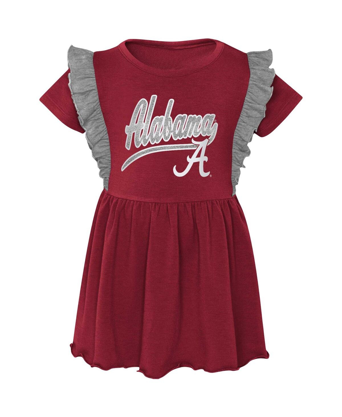 Shop Outerstuff Girls Toddler Crimson Alabama Crimson Tide Too Cute Tri-blend Dress