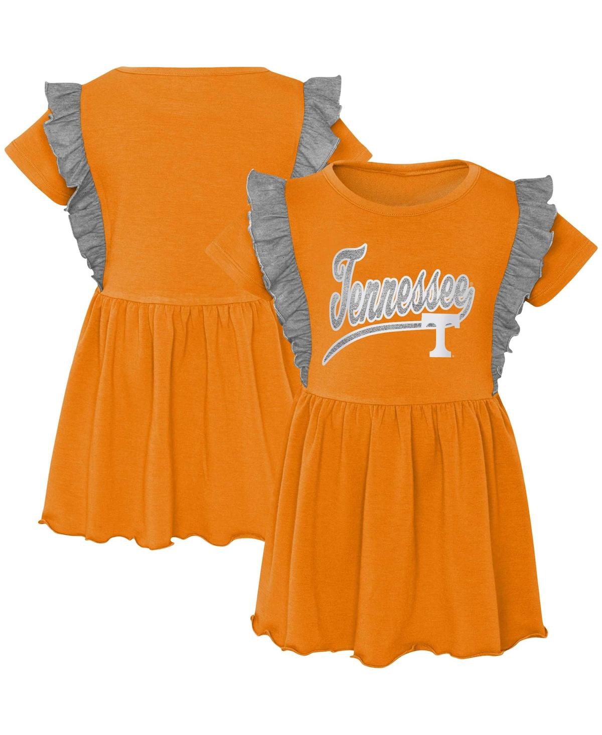 Outerstuff Babies' Girls Toddler Tennessee Orange Tennessee Volunteers Too Cute Tri-blend Dress