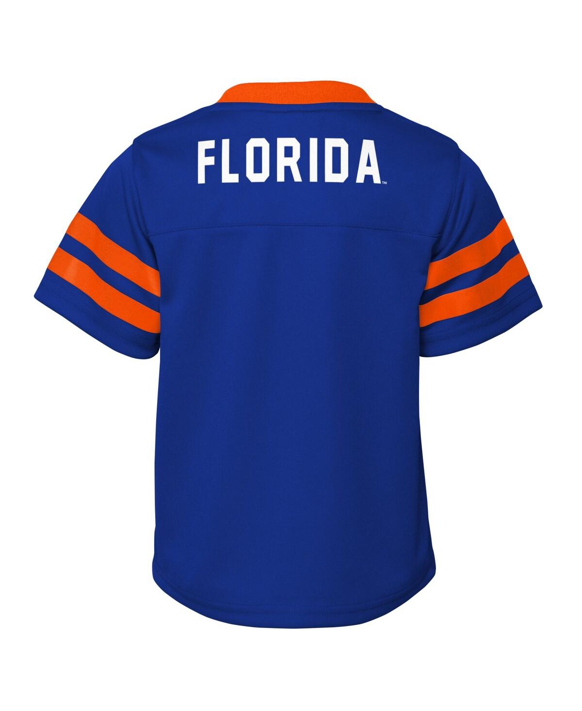 Outerstuff Toddler Boys And Girls Royal Florida Gators Two-piece Red Zone Jersey And Pants Set In Royal