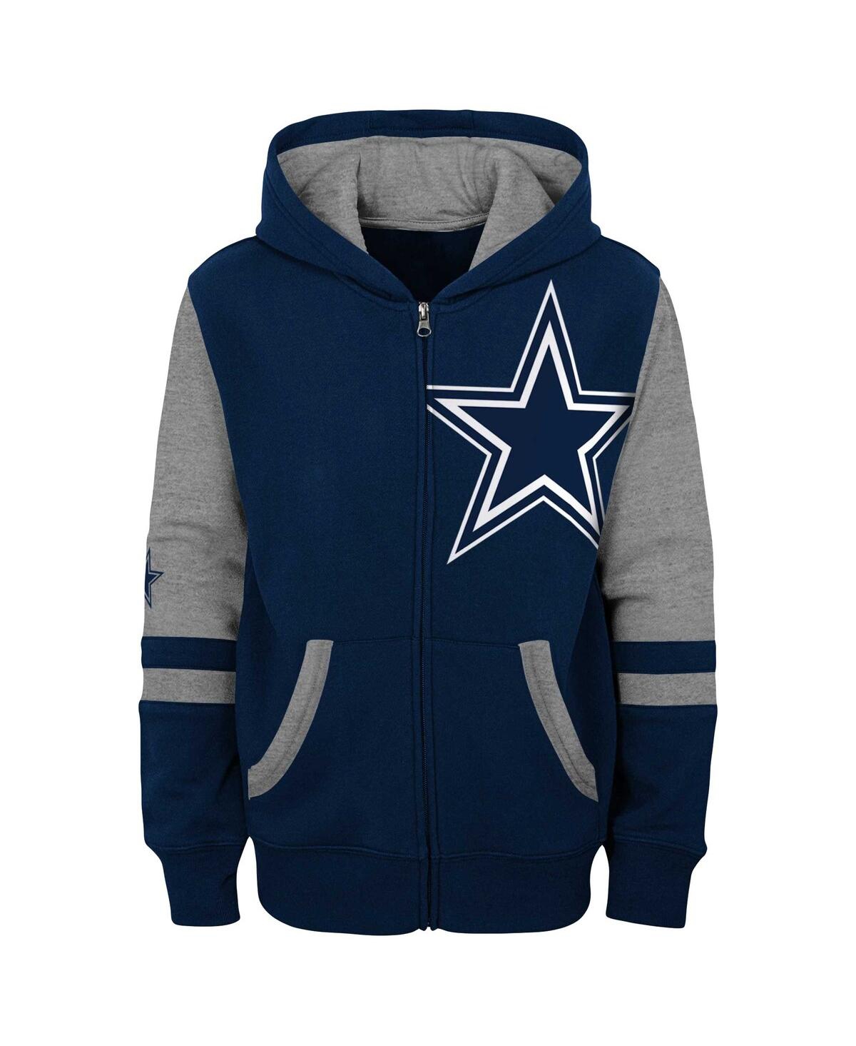 Big BoysDallas Cowboys Colorblock Full-Zip Hoodie - Navy