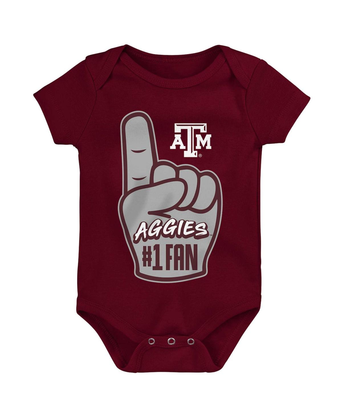 Outerstuff Babies' Newborn And Infant Boys And Girls Maroon Texas A&m Aggies #1 Fan Foam Finger Bodysuit