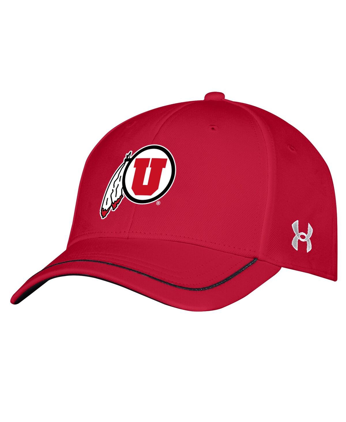 Under Armour Kids' Youth Boys And Girls  Red Utah Utes Blitzing Accent Performance Adjustable Hat